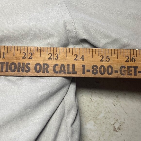 Eddie Bauer Mens Goosedown Coat / Parka Beige Size S Warm Cozy Winter *NO HOOD* - Picture 4 of 11